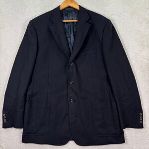 Rinaldo Raspini Wool Cashmere Blazer Sport Coat Made in Italy Mens 44L Italy GUC